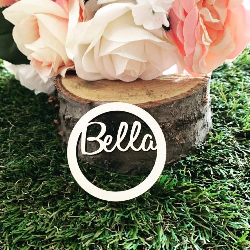 Circle Cut Out Table Name Place