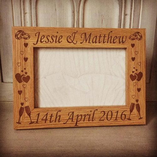 Wedding Ring/Heart/Glass 4x6 Photo Frame - Image 2